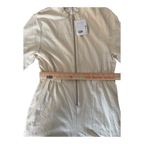 NWT Cos Zip Up Play Suit Romper Shorts Size S Beige - Picture 12 of 15